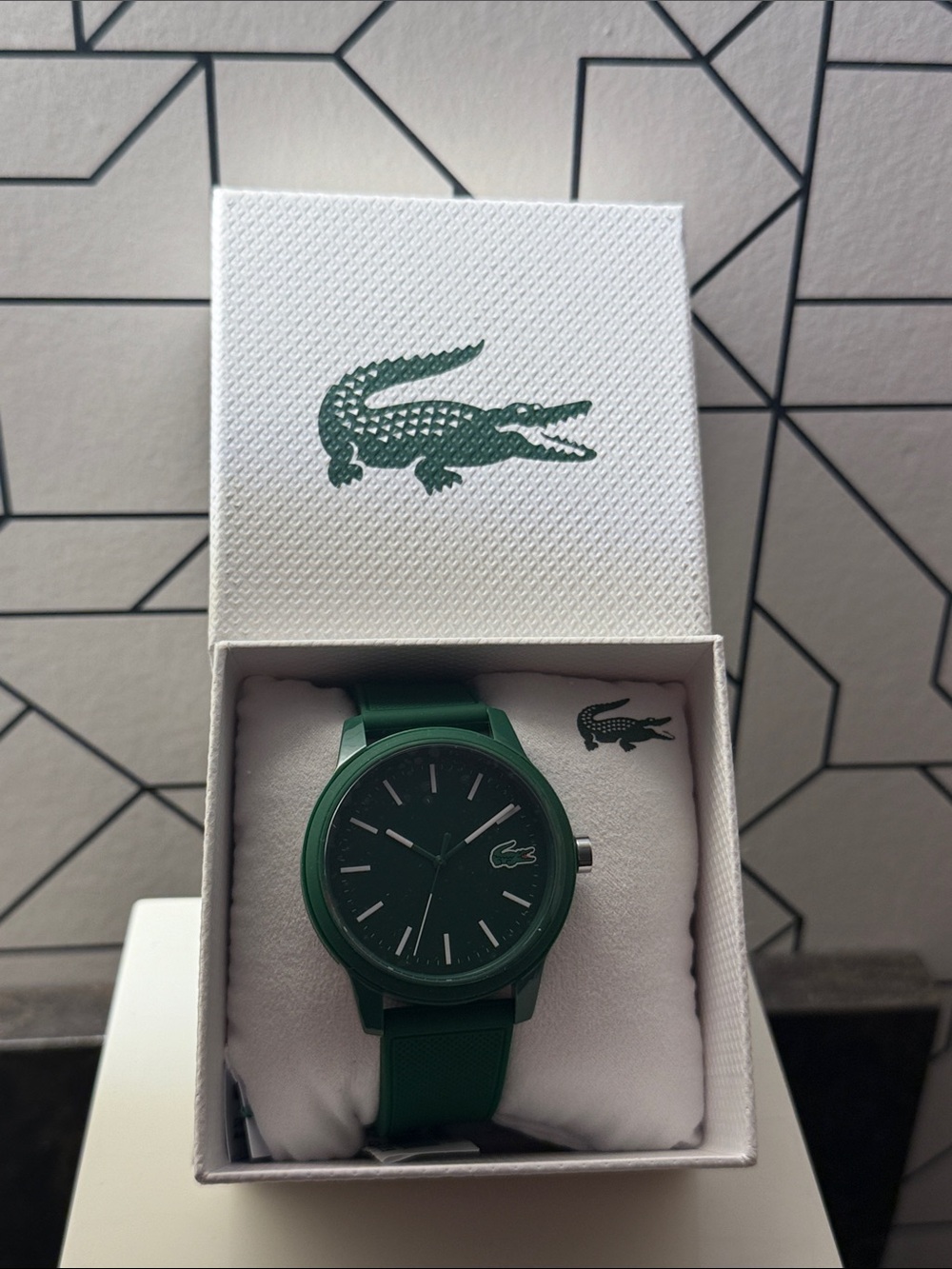 Lacoste Green Silicone‎ Strap Watch Green Dial Unisex NWT Box Included